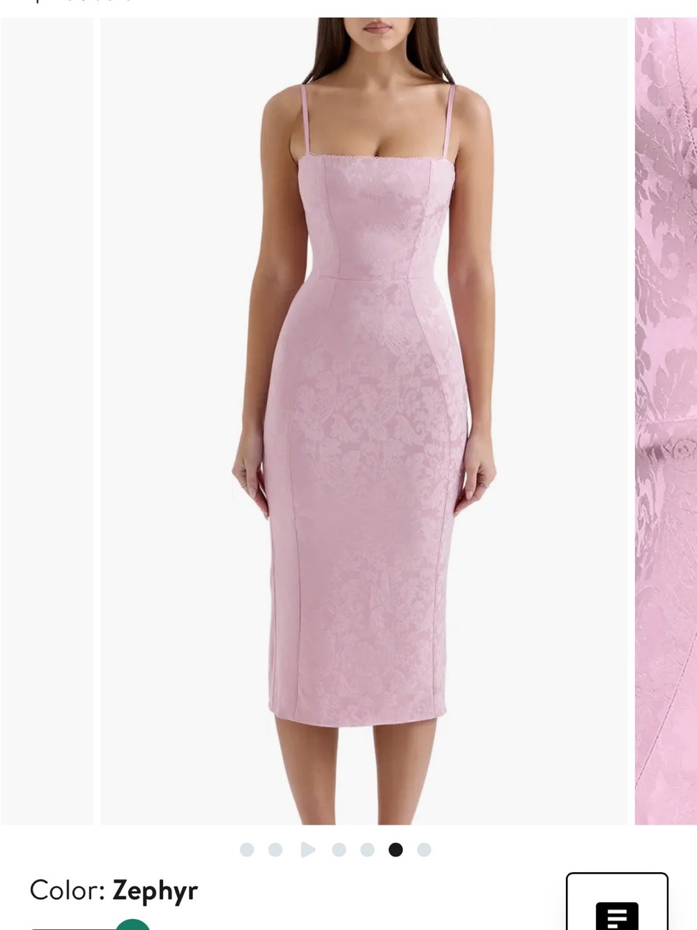 Ophelle Satin Jacquard Dress
